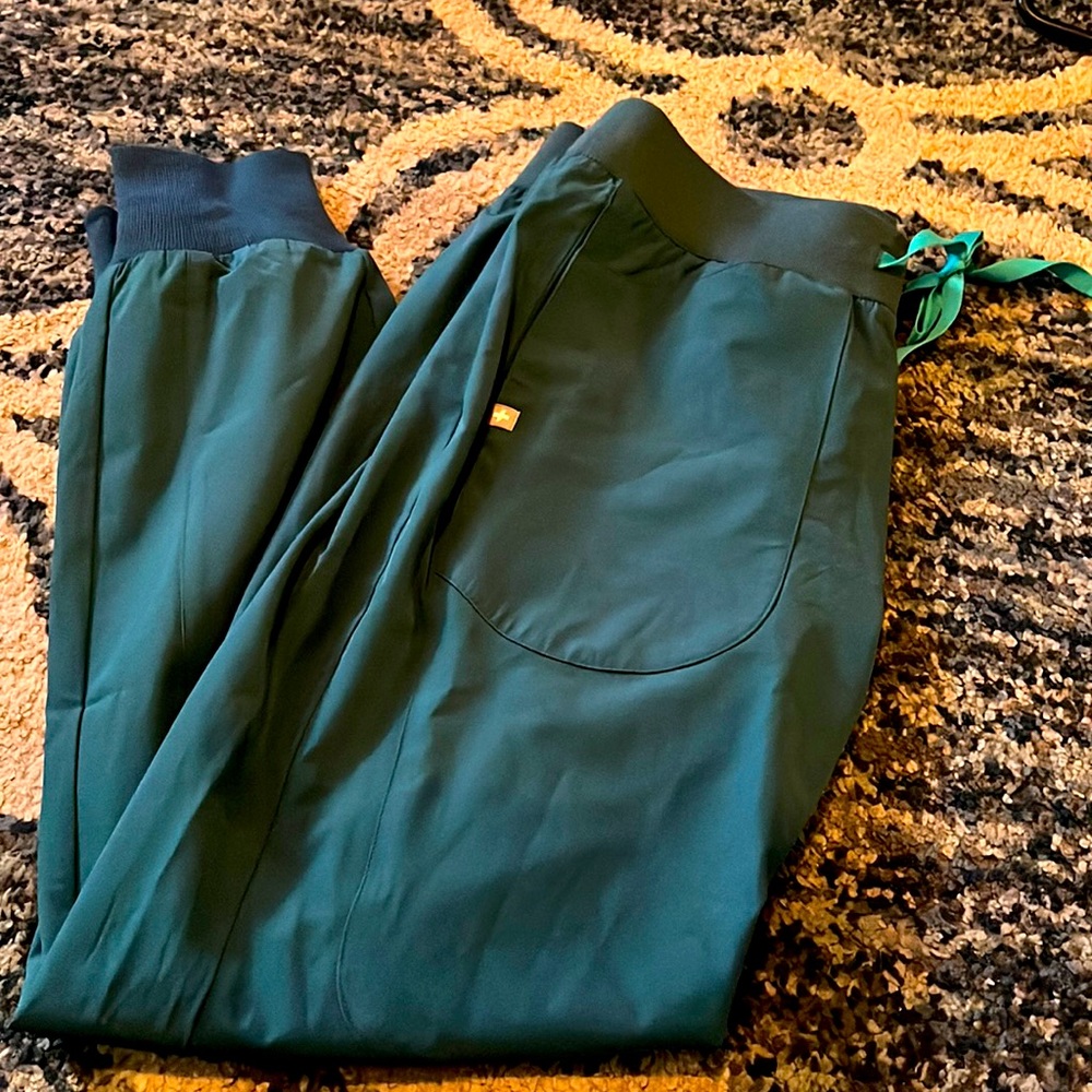 Figs w_callao fionlite jogger scrub pants large teal